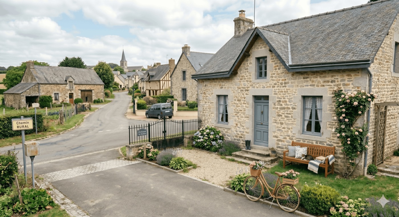 Après nettoyage façade pierre naturelle Mayenne
